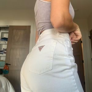 White guess pants